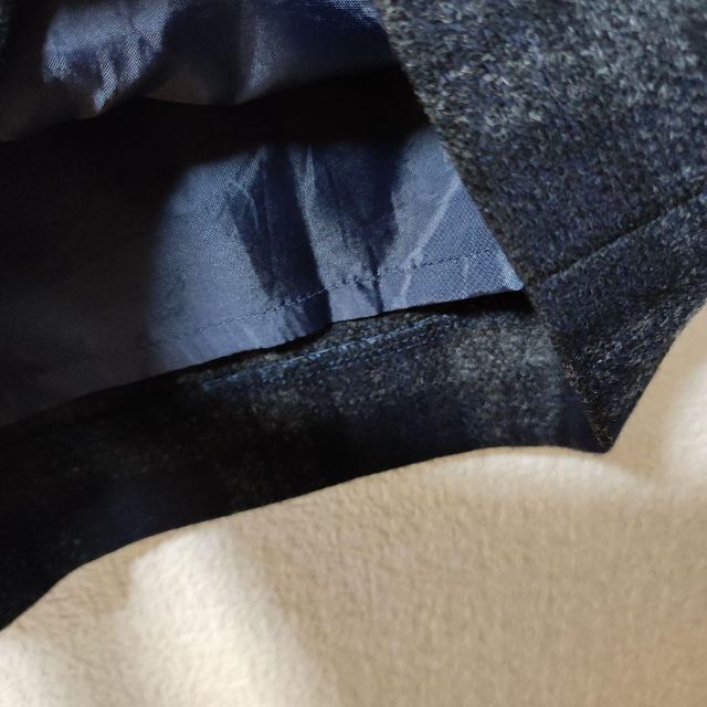 anatelier(アナトリエ)のAnatelier　アナトリエ　チェックスカート　ウール　ネイビー　グレー レディースのスカート(ひざ丈スカート)の商品写真