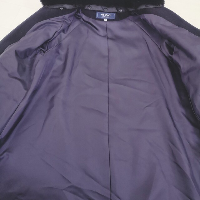 M'S GRACY(エムズグレイシー)の美品✨エムズグレイシー　ダブルジップアウター　ジャケット　コート　アンゴラ レディースのジャケット/アウター(ロングコート)の商品写真