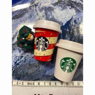 スターバックスコーヒー(Starbucks Coffee)のスタバ　スターバックス　グッズ　クリスマス　インテリア　3つ　ツリー　サンタさん(ノベルティグッズ)