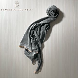 ブルネロクチネリ(BRUNELLO CUCINELLI)のH78★美品★極上カシミヤ100% カットオフストール ブルネロクチネリ(ストール)