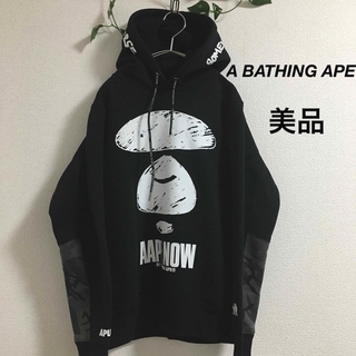 A BATHING APE - 【美品】A BATHING APE アベイシングエイプ　ビッグロゴ　パーカー