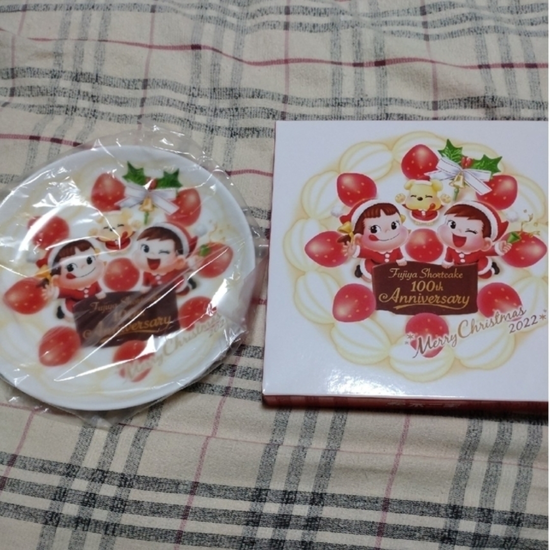 不二家100周年 ペコちゃん クリスマスプレート皿 | フリマアプリ ラクマ