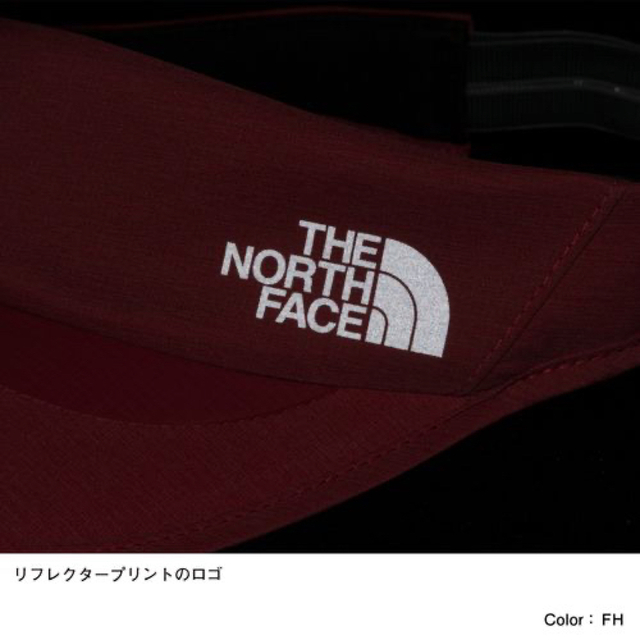 THE NORTH FACE(ザノースフェイス)のTHE NORTH FACE ノースフェイス ランニングバイザー レッド 新品L スポーツ/アウトドアのランニング(ウェア)の商品写真