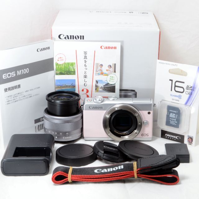 Canon(キヤノン)の★Wi-Fi＆SD付き★Canon キャノン EOS M100 リミテッドピンク スマホ/家電/カメラのカメラ(ミラーレス一眼)の商品写真