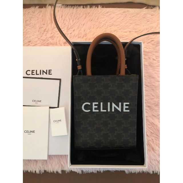 純日本製/国産 【CELINE】ミニ バーティカルカバ / トリオンフ