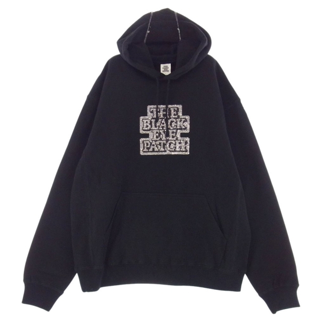 ブラックアイパッチ BLACK EYE PATCH  パーカー  BEPSS22TP26  RHINESTONE OG LABEL HOODIE ラインストーン ラベル フーディースエット ブラック系 L【新古品】【未使用】