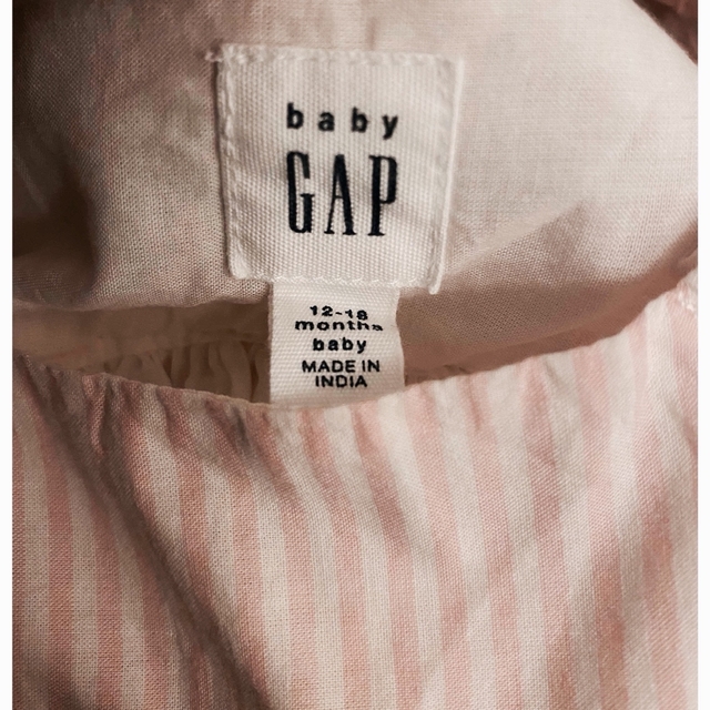 babyGAP(ベビーギャップ)のbabyGAP フリルトップス＆ブルマ　ピンク キッズ/ベビー/マタニティのベビー服(~85cm)(ワンピース)の商品写真