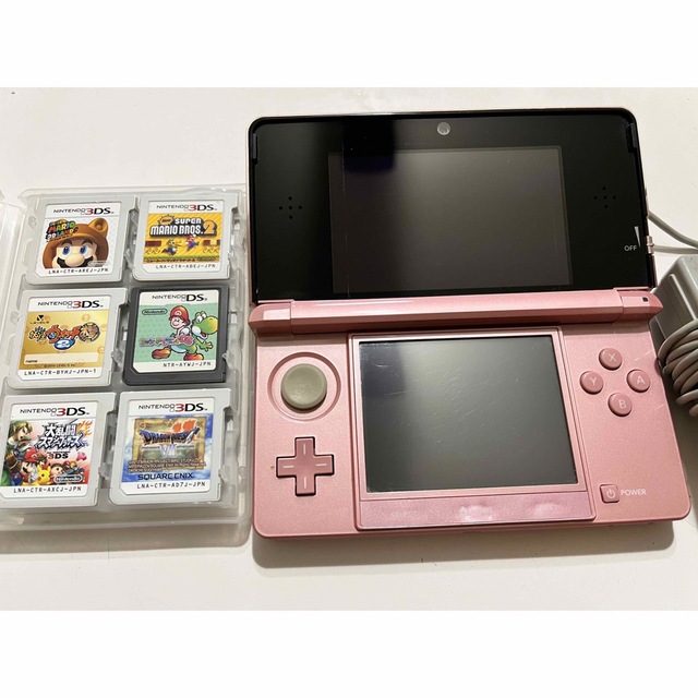 Nintendo3DSニンテンドー3DS ミスティピンク　マリオや動物の森やぷよぷよなどソフト11本