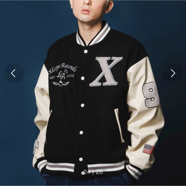 カラーXLARGEエクストララージ OG VARSITY JACKETウールスタジャン