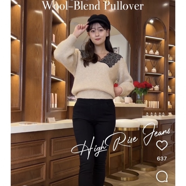 Her lip to(ハーリップトゥ)のherlipto Wool-Blend Pullover レディースのトップス(ニット/セーター)の商品写真