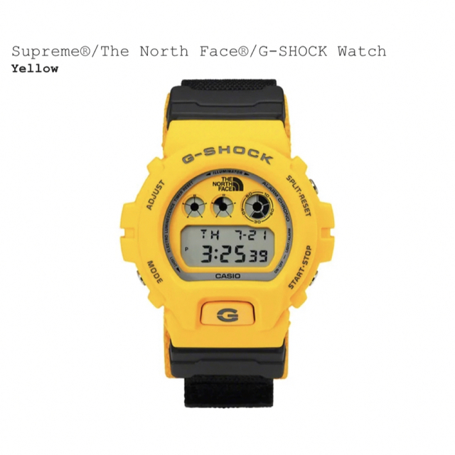 2022fwSupreme The North Face G-SHOCK  yellow