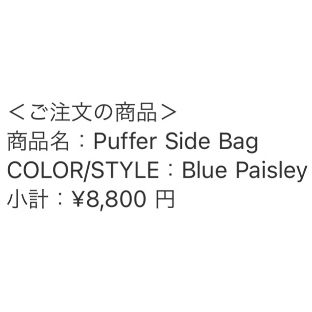 Supreme(シュプリーム)のSupreme Puffer Side Bag Blue Paisley メンズのバッグ(ショルダーバッグ)の商品写真