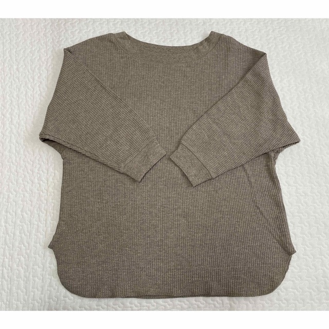 UNIQLO(ユニクロ)のUNIQLO ワッフルクルーネックT(7分袖) レディースのトップス(Tシャツ(長袖/七分))の商品写真