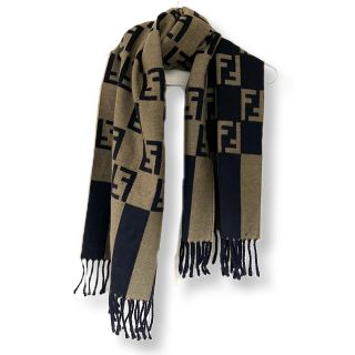 フェンディ(FENDI)の【FENDI フェンディ】マフラー　ストール  ズッカ柄　リバーシブル(マフラー/ショール)