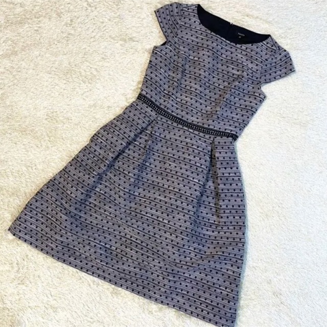 美品 TOCCA ラメ ボーダー ワンピース | フリマアプリ ラクマ