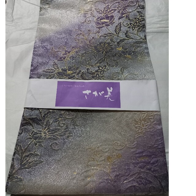 パネル 訪問着 正絹 未使用品 古代紫色 着丈152+20出せます パール