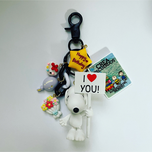 SNOOPY(スヌーピー)のじゃらじゃらキーホルダー スヌーピー シュライヒ ハンドメイドのアクセサリー(キーホルダー/ストラップ)の商品写真