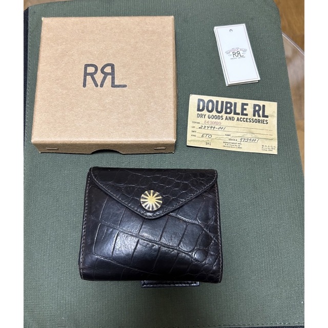 RRL(ダブルアールエル)のRRL ダブルアールエル クロコダイル エンボスド レザーウォレット メンズのファッション小物(折り財布)の商品写真