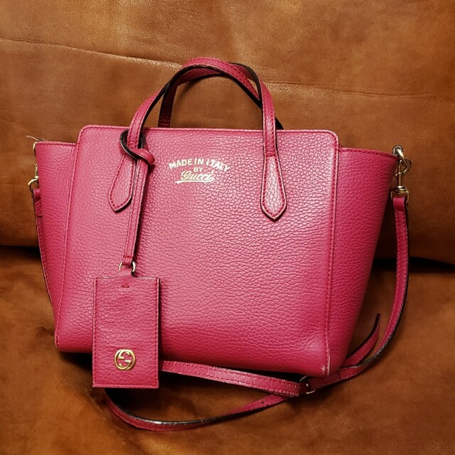 GUCCI スウィング 2WAYバッグ ピンク ミニバッグ レザー | フリマアプリ ラクマ