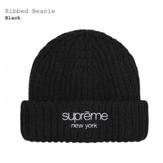 シュプリーム(Supreme)の新品シュプリーム Supreme Ribbed Beanie ブラック(ニット帽/ビーニー)