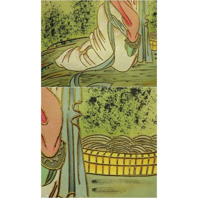 掛軸 華夏工芸『 西施浣紗 美人図』中国画 絹本 掛け軸 g061622 掛軸 華夏工芸『 西施浣紗 美人図』中国画 絹本 掛け軸 g061622