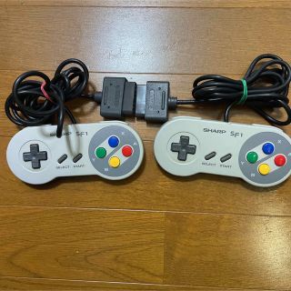 スーパーファミコン(スーパーファミコン)のSHARP スーパーファミコン 内蔵テレビのSFCコントローラー×2(その他)