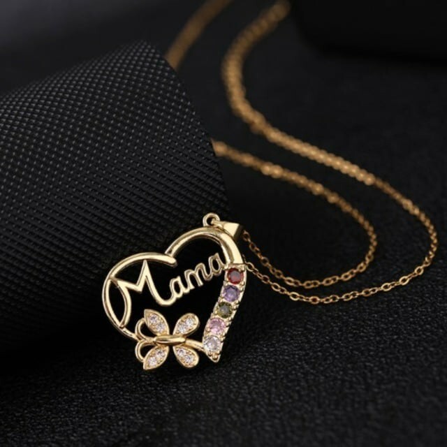 新品 ブロンズ銅 ネックレス ゴールド MAMA 出産祝いの通販 by