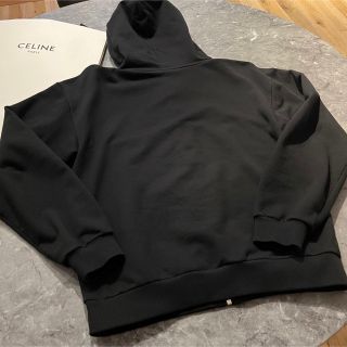 正規品 美品 セリーヌ パーカー M ブラック ロゴ zip