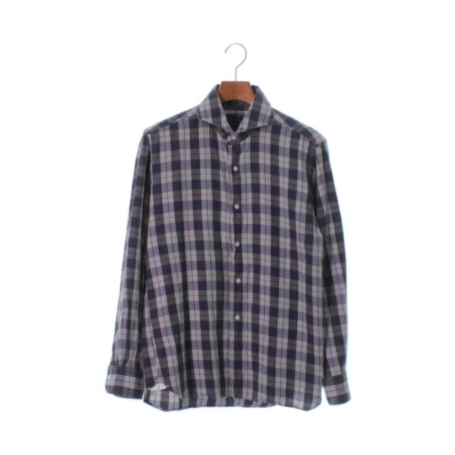 ORIAN カジュアルシャツ 39(M位) 白x紺xグレー等(チェック)