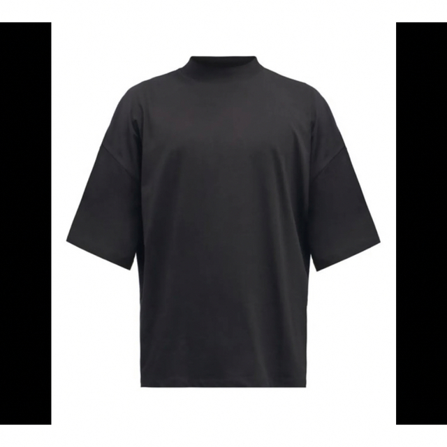 Jil Sander(ジルサンダー)の正規品 ジルサンダー モックネック シャツ ブラック S メンズのトップス(Tシャツ/カットソー(半袖/袖なし))の商品写真