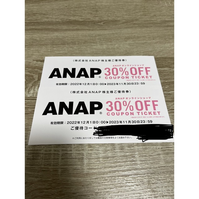 ANAP(アナップ)のANAP 株主優待 チケットの優待券/割引券(ショッピング)の商品写真