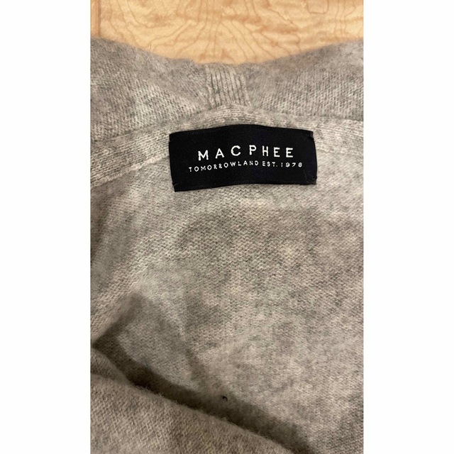 MACPHEE(マカフィー)のマカフィー　カシミヤウールフードカーディガン レディースのトップス(カーディガン)の商品写真