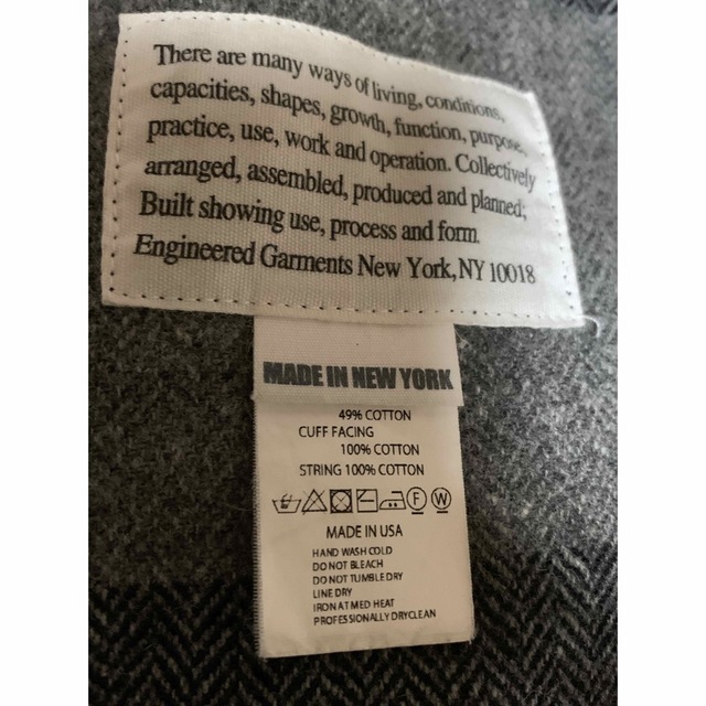 Engineered Garments(エンジニアードガーメンツ)のUS M グレー エンジニアードガーメンツ ベンソンジャケット Woolrich メンズのジャケット/アウター(テーラードジャケット)の商品写真