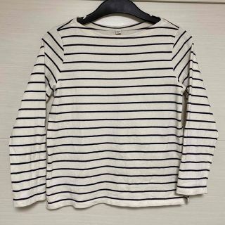 ユニクロ(UNIQLO)のUNIQLO ボーダー トップス【Ｍサイズ】(カットソー(長袖/七分))