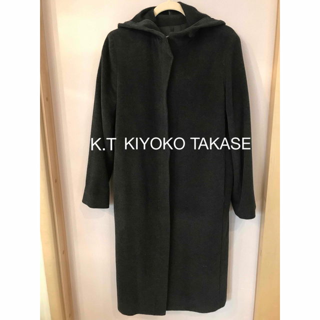 極美品】K.T.キヨコタカセ ロングチェスターコート アンゴラ70% ブラック-