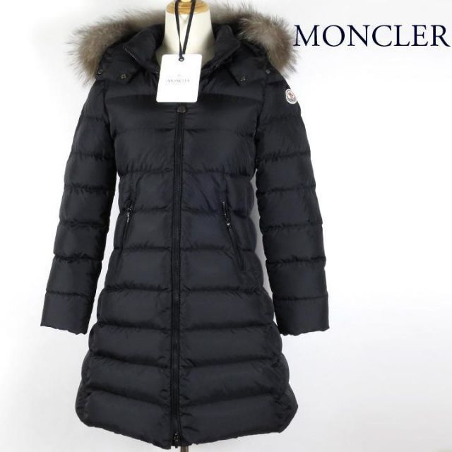 値段が激安 モンクレール 美品 - MONCLER ABELLE ファー付 ブラック