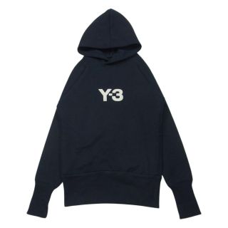 ヨウジヤマモト(Yohji Yamamoto)のYohji Yamamoto ヨウジヤマモト AK9001 Y-3 ワイスリー ラバープリント ロゴ プルオーバ― パーカー ダークネイビー系 XS【中古】(パーカー)