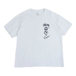 ナイキ(NIKE)のNIKE ナイキ Ｔシャツ DM4942-121 STUSSY ステューシー 22SS Peace Love Swoosh NRG SS TEE ロゴプリント 半袖 Tシャツ ホワイト系 XL【中古】(シャツ)