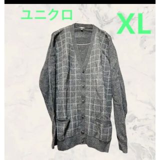 ユニクロ(UNIQLO)のメンズ　大きい服 ユニクロ　ウール混　長袖　カーディガン　XL 美品(カーディガン)