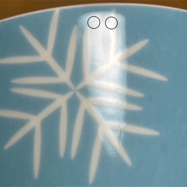 ARABIA(アラビア)のARABIA アラビア 雪の結晶(小) 2007年冬季限定マグカップ (水色) インテリア/住まい/日用品のキッチン/食器(食器)の商品写真