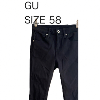ジーユー(GU)のGU ジーユー ストレッチデニム パンツ ブラック サイズ58(デニム/ジーンズ)