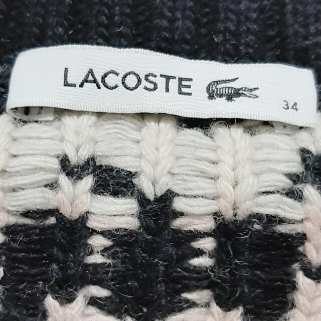 LACOSTE ラコステ ニットセーター 34 ロゴ ハート ノルディック