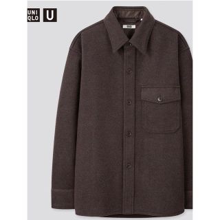 ユニクロ(UNIQLO)のユニクロユー　フリースシャツジャケット　ブラウン　値下げ(その他)