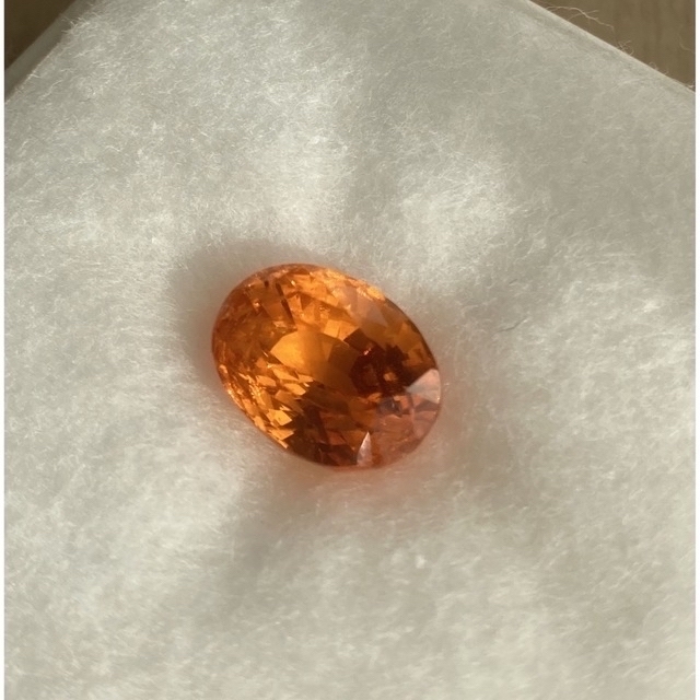⭐️大粒みかん4.8ct⭐️スペサルティンガーネット 中央宝石研究所鑑別書付属