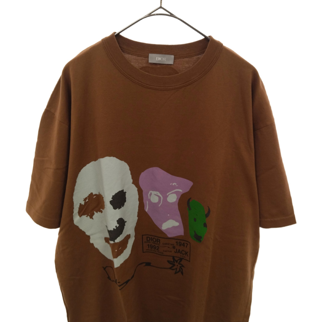 DIOR ディオール 22AW ×Cactus Jack Dior Oversized Tee トラヴィススコット カクタスジャック オーバーサイズ 半袖Tシャツ ブラウン 283J641B0677