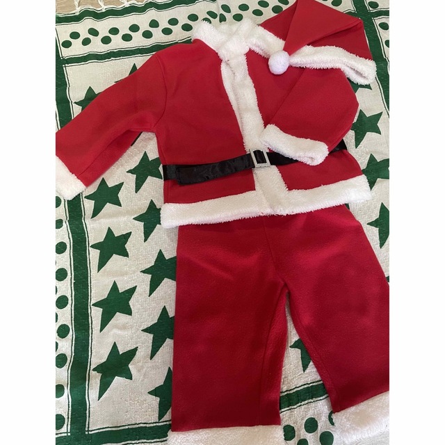 【サンタクロース】size:100 コスチューム　衣装　クリスマス　子供　キッズ エンタメ/ホビーのコスプレ(衣装一式)の商品写真