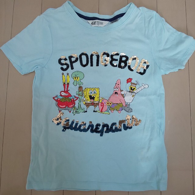 ジャンク品 スポンジボブTシャツ２枚セット キッズ/ベビー/マタニティのキッズ服男の子用(90cm~)(Tシャツ/カットソー)の商品写真