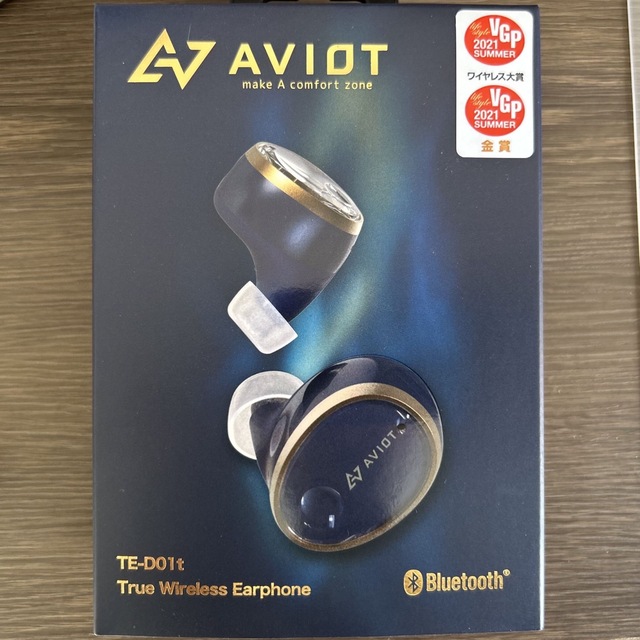 Avoid(アヴォイド)のAVIOT フルワイヤレスイヤホン TE-D01T NAVY スマホ/家電/カメラのオーディオ機器(ヘッドフォン/イヤフォン)の商品写真