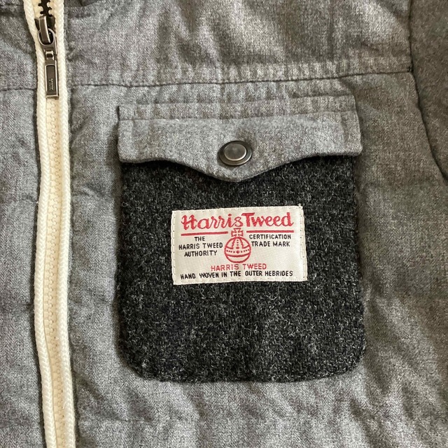 Harris Tweed(ハリスツイード)の160サイズ　ダウンジャケット　ハリスツィード キッズ/ベビー/マタニティのキッズ服男の子用(90cm~)(ジャケット/上着)の商品写真