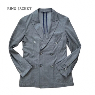 リングヂャケット(RING JACKET)の【美品】RING JACKET ストレッチダブルジャケットM(テーラードジャケット)